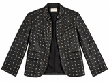 Zadig & Voltaire Défilé Verys Cuir Studs Black Leather Jacket – Size 40 ladies