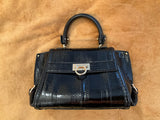 SALVATORE FERRAGAMO Small Sofia bag in python, Black ladies