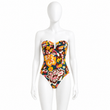 ERES Goyave Strapless Floral One-Piece Swimsuit