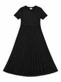 Claudie Pierlot Pleated Crepe & Cotton-Jersey Midi Dress – Size 2 M medium ladies