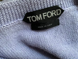 Tom Ford Alpaca & Silk Purple V neck Jumper Sweater Size 52 men