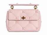 Valentino Garavani Roman Stud Quilted Leather Top Handle Bag ladies