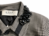 Marni Winter Edition 2012 Houndstooth Embellished Coat – Size 38 ladies