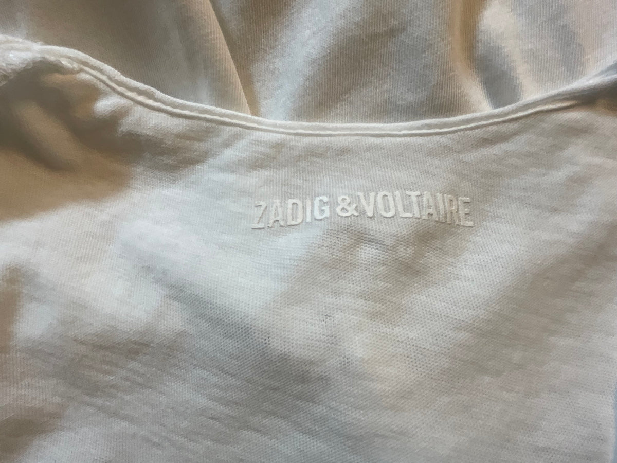 Zadig & Voltaire Story Fishnet Skull Strass T-Shirt Size XS ladies