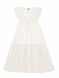 Vilebrequin Long Transparent Silk Starfish Dress – Off White – XS ladies