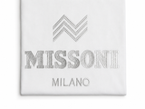 Missoni Milano White Embroidered Logo T-Shirt – Size M ladies