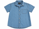 Quiksilver Boys’ Short-Sleeve Denim Shirt – Size XS / Age 8 years children