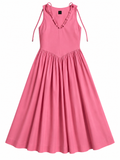 PINKO Pink Techno Poplin Midi Dress – Size XS ladies