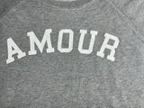 Zadig & Voltaire Grey AMOUR Distressed Sweatshirt ladies