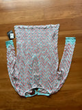 Missoni Mare Pink Turquoise Zig Zag crochet knit tunic Size I 40 UK 8 US 4 ladies