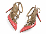 Valentino Garavani Rockstud T-Strap Patent Leather Pumps size 39  ladies