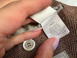 Brunello Cucinelli Herringbone Brown Silk Blazer Jacket size 48 men