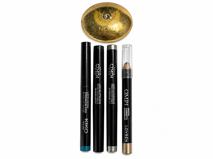 Lot of 5 Designer Makeup Products – KIKO Milano, LOVRÉN & NEBU Milano – Eyeshadow Sticks, Eye Pencil & Blush ladies