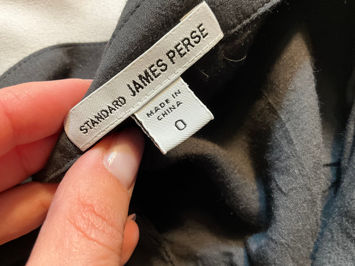 James Perse Black Oversized Shirt size 0 ladies