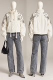 Isabel Marant Kalassiae Embellished Cotton & Linen Jacket – Size 36 ladies