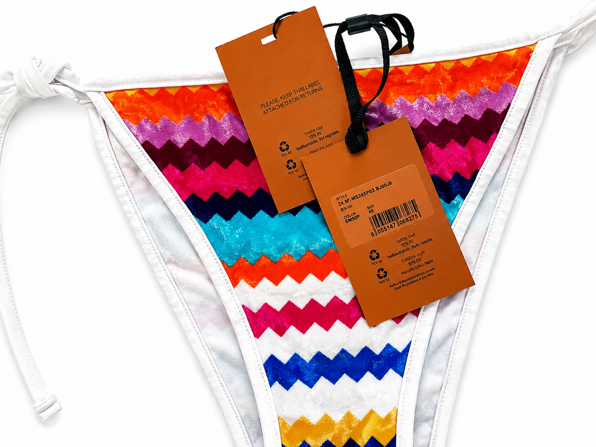Missoni Zigzag Velvet String Bikini Swimsuit ladies