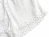 ERES White Fringe Shorts ladies