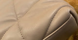 YSL Saint Laurent Lambskin Quilted Small Loulou Puffer Monogram Chain Satchel Beige Ladies