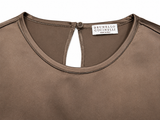 Brunello Cucinelli Silk Monili Trim Top – Size S ladies