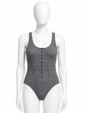 ERES Grey Button Down Swimsuit size M medium ladies