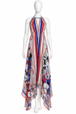 ETRO Multicolour Printed Silk Halter Maxi Dress – Size 42 ladies