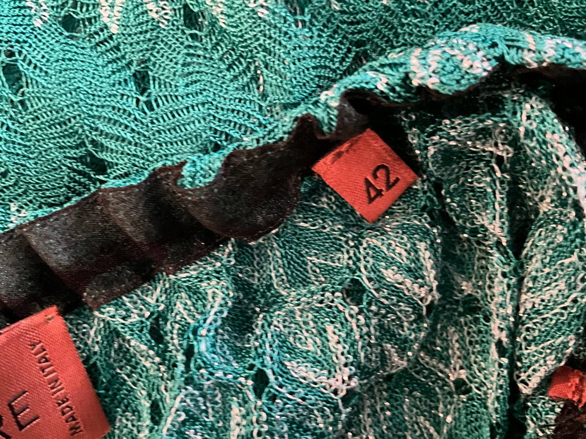 Missoni Mare knit halter neck green jumpsuit size I 42 UK 10 US 6 ladies