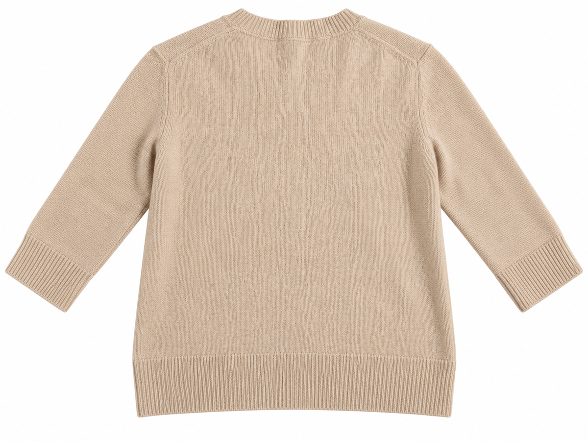 Women’s Beige Cashmere Feel V-Neck Pullover – Size XS/S ladies