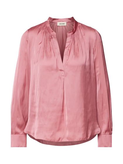 Zadig & Voltaire Tink Satin Blouse in Pink Size XS ladies