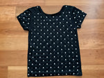 SAINT LAURENT Black Studded T Shirt Size S ladies