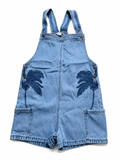 Stella McCartney Kids Denim Overalls with Embroidered Palm Trees Size 10 years children