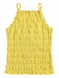 M&S Pale Yellow Textured Shirred Camisole Top – Size UK 12 ladies
