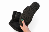 UGG BOOTS CLASSIC SHORT BLING (BLACK) SIZE 5.5 EU38 -BOOTS LADIES