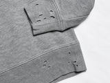 Zadig & Voltaire Grey AMOUR Distressed Sweatshirt ladies