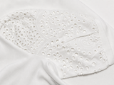 ME+EM White Cotton Broderie Anglaise Puff-Sleeve Top ladies