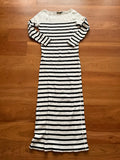 Ralph Lauren Polo Nautic Striped Waffle Knit Midi Dress Size S Small ladies