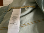 Gucci Embroidered Tiger Cropped Denim Jacket Light Blue Size I 42 UK 10 US 6 ladies