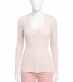 Gabriela Hearst Ribbed Cashmere & Silk Twin Set ladies