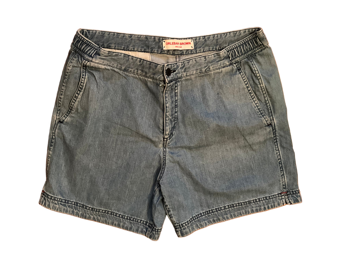 Orlebar Brown Denim Blue Jeans Shorts Size 34 men