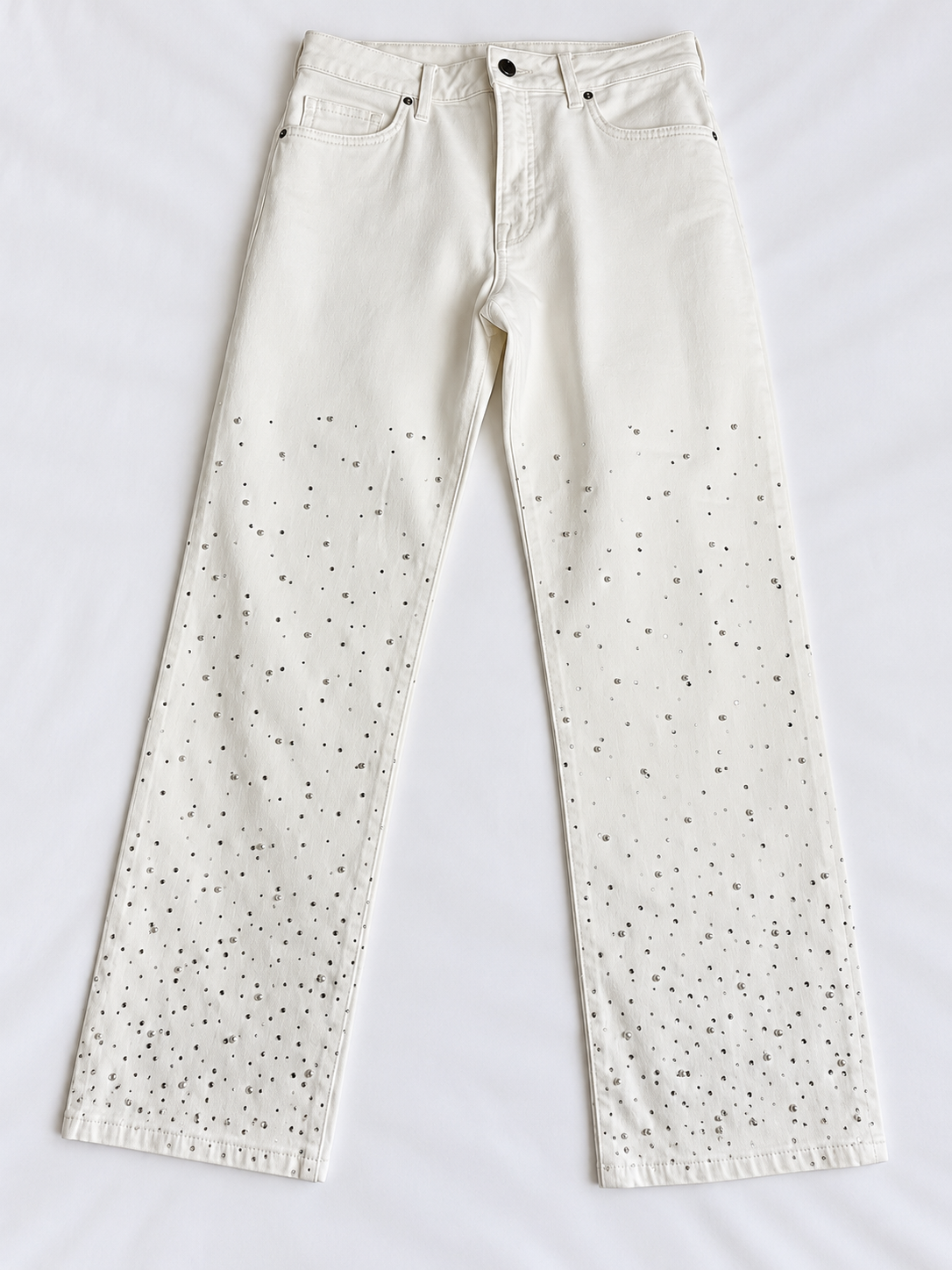 Good American Good Icon Straight Pears & Crystals Embellished Jeans