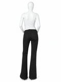 Mango Violet Flared High-Rise Jeans – Black ladies
