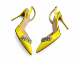 Stunning Jennifer Chamandi Vittorio 105mm jewel-trimmed pumps size 39 ladies