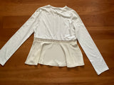 CHLOÉ CHLOE White Wardrobe RUNAWAY Embroidered SILK Insert BLOUSE SIZE L Large ladies