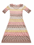M Missoni Zig Zag Metallic Mini Dress size I 38 XS ladies