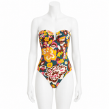 ERES Goyave Strapless Floral One-Piece Swimsuit