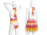 Missoni Mare Metallic Crochet-Knit Swimsuit & Mini Dress Set – Size IT 44 ladies