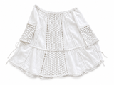 SUNDAY SAINT-TROPEZ Linen Embroidered White cover up dress One Size Fits All LADIES
