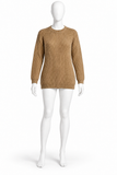 Ralph Lauren Collection Camel Cashmere Jumper with Suede Elbow Patches – Size XS ladies