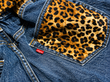 MC2 Saint Barth Leopard-Print Denim Shorts size W34 ladies