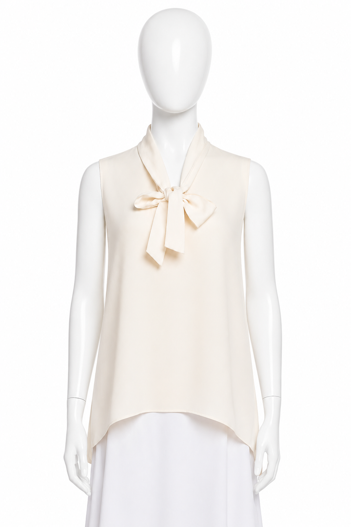 Sportmax Silk Tie-Neck Sleeveless Blouse – ladies