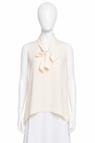 Sportmax Silk Tie-Neck Sleeveless Blouse – ladies